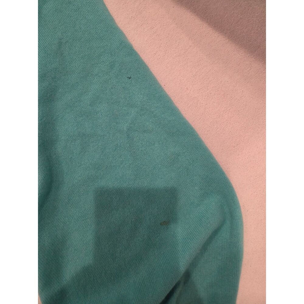 Jones New York 100% Cashmere Scarf Teal Turquoise Blue OS - Picture 5 of 5